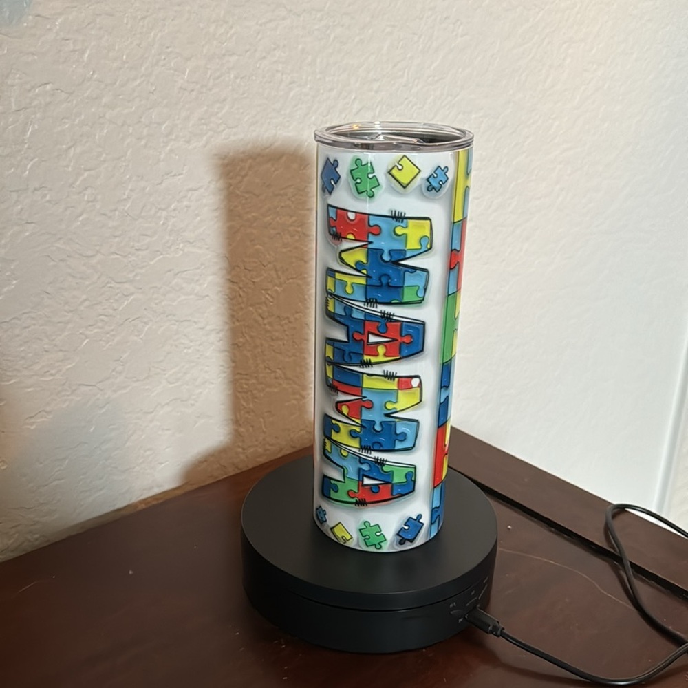 Autism Awareness Mama Puzzle Pieces 20 oz
Straight Skinny Tumbler